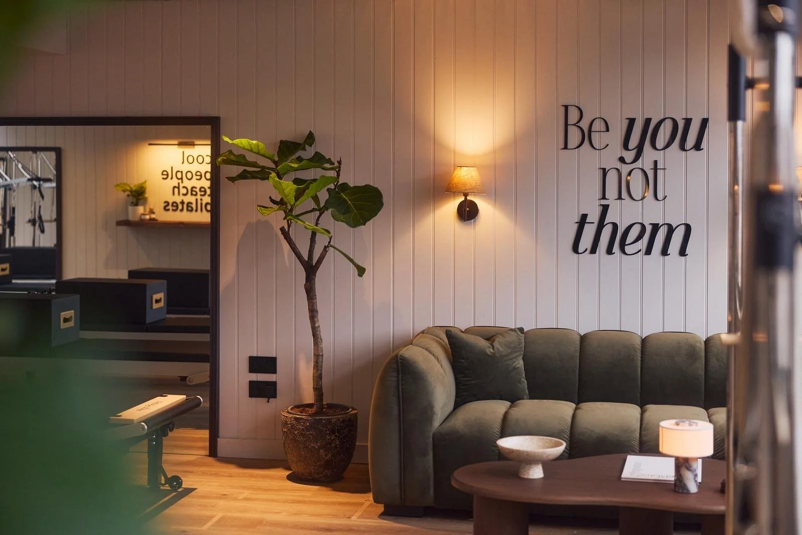 The lounge at the Altrincham training centre